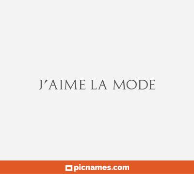 J’aime la mode